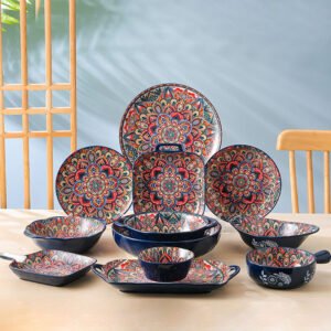 Mandala - Patterned Ceramic Tableware Set