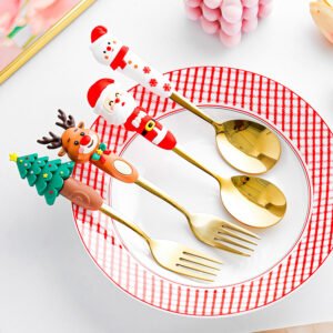 Christmas - Themed Stainless Steel Utensil Set