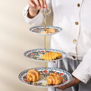 3 - Tier Floral Dessert Stand