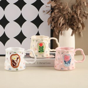 Floral - Patterned Ceramic Mugs