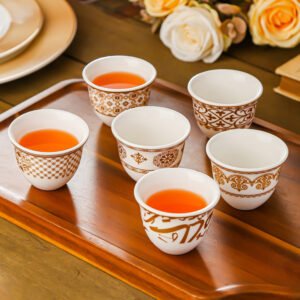 Exquisite Gold-Embellished Porcelain Tea Cups: A Fusion of Elegance and Artistry