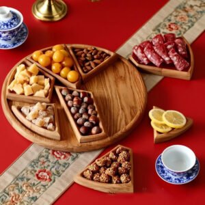 Multifunctional Wooden Divided Charcuterie & Snack Platter: Elevate Your Entertaining Experience