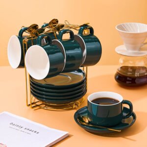 Minimalist White Cup & Saucer Set: Sleek Style for Daily Moments